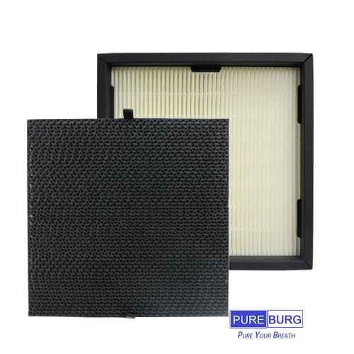 PUREBURG A01A-WH, A01A-P100 Replacement Filter Compatible with BALMUDA The Pure White Air Purifier, Dust Collection/Deodorizing Filter
