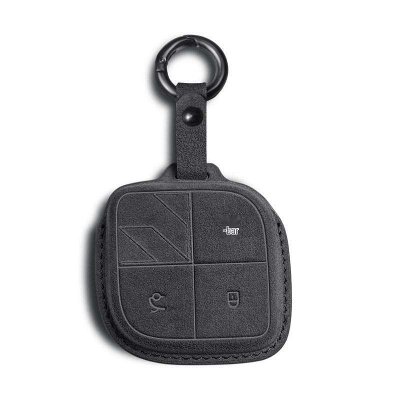 Lynk & Co 08 Pro Key Cover: Suede Protective Shell with Buckle for Interior Accessory Modification.