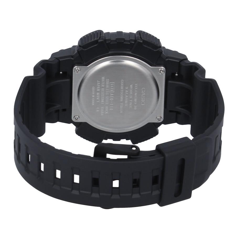 CASIO Quartz AEQ-110W-1A2 Standard Casual Sporty World Time Calendar Black Wrist Watch For Men