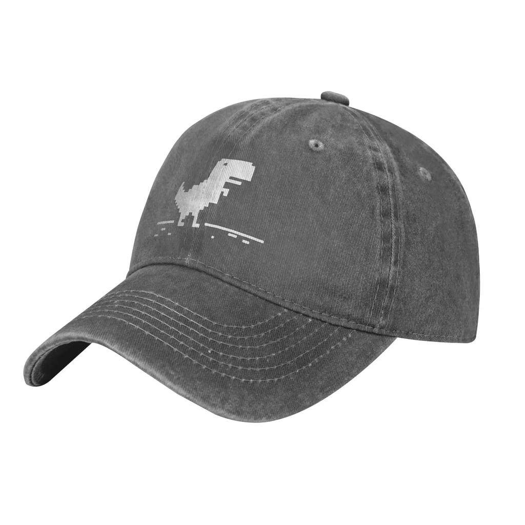 Casual Geek Dinosaur Art No Internet Connection Baseball Cap Denim Headwear Jurassic Offline Park Outdoor Running Golf Gift Hat