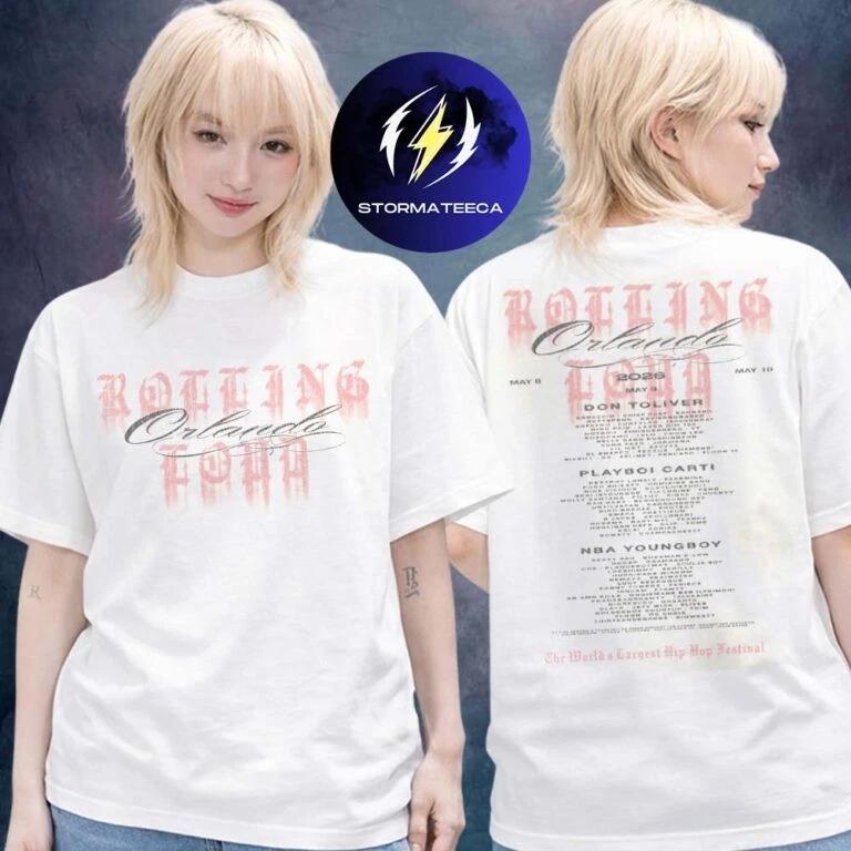 Rolling Loud 2026 Merch Reflection 26 Lineup Two Sided Unisex T-Shirt 4XL