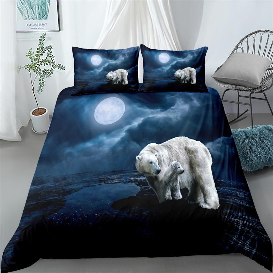 Grizzly Bear 3d  Duvet Cover Set King Queen Double Full Twin Single Size Bed Linen Set