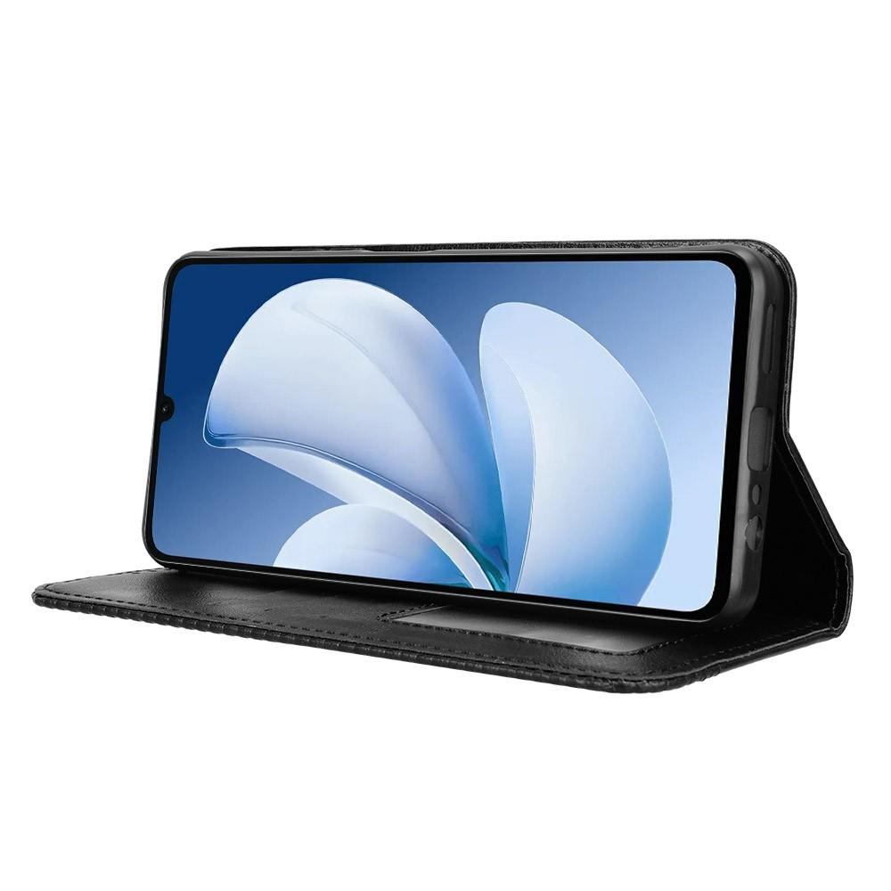 Skórzane etui dla Realme Note 70T 4G/Narzo 80 Lite 4G/Realme C71 4G (Indie) Portfel Stojak Tekstura Retro Pokrowiec na Telefon