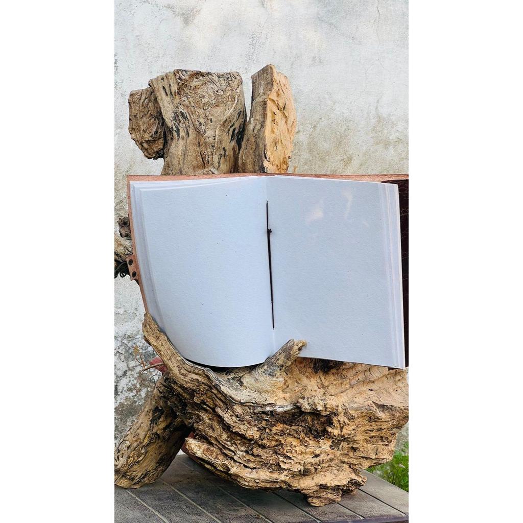 Handmade Leather Journal: Seven Stone Chakra Book of Shadows