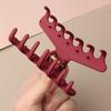 Korean Style Silicone Shark Clip Safe Solid Color Shark Clip Straight Line Shaped Hair Claw  Daily