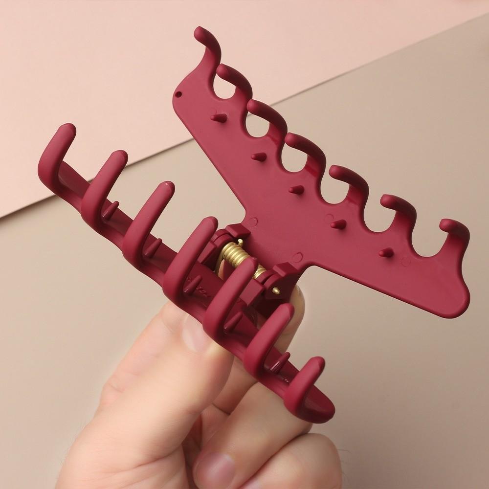 Korean Style Silicone Shark Clip Safe Solid Color Shark Clip Straight Line Shaped Hair Claw  Daily