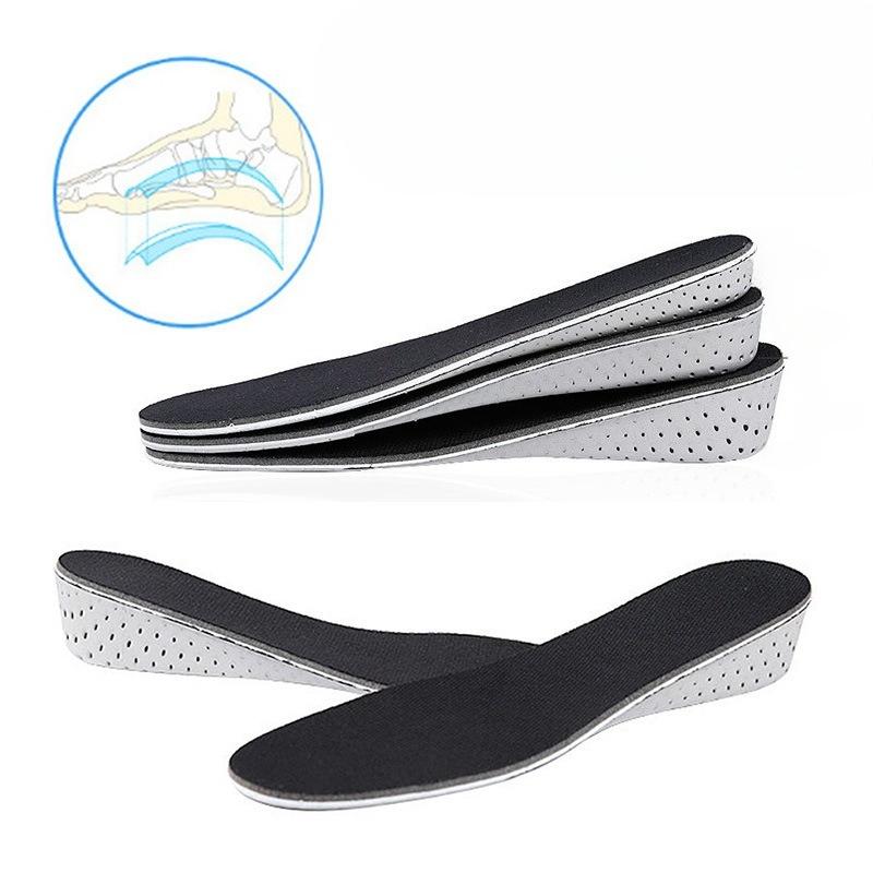 1 Pair 2 Centimeters EVA Memory Cotton Insole Invisible Inner Height-increasing Pad Sports Warm Full Pad Half Pad Men's and Women's High Heels