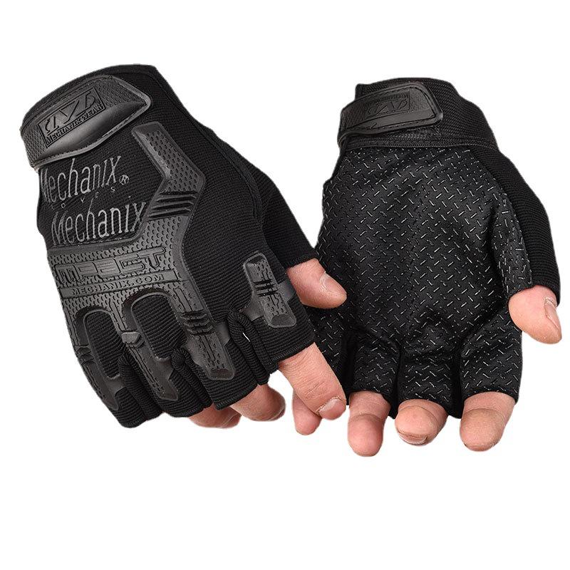 Tactical Half-Finger Men's Fitness Gloves - Non-Slip Summer Cycling & Outdoor Sports