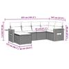 VidaXL Salon de Jardin avec Coussins 6 pcs, Canapés de Terrasse, Ensemble de Meubles de Patio, Mobilier d'Extérieur, Beige 3259419