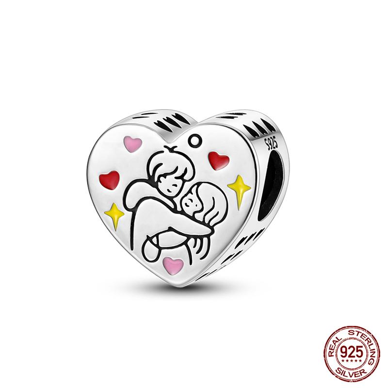 100% Copper Love And Peace Pendants Lovers Balloon Owl Charms Beads Fit Qikaola Original Bracelets Fine Diy Jewelry