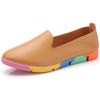 Flat-soled White Shoes, New Casual Leather Soft-soled Four-season Single Shoes In Spring, and a Small Black Leather Shoe In Summer.