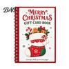 Spiral Bound Scrapbook for Cards Christmas Gift Card Book, 7" x 5" Merry Unique DIY Holiday Solution Booklet, Greeting Album, Personalized Xmas Party
