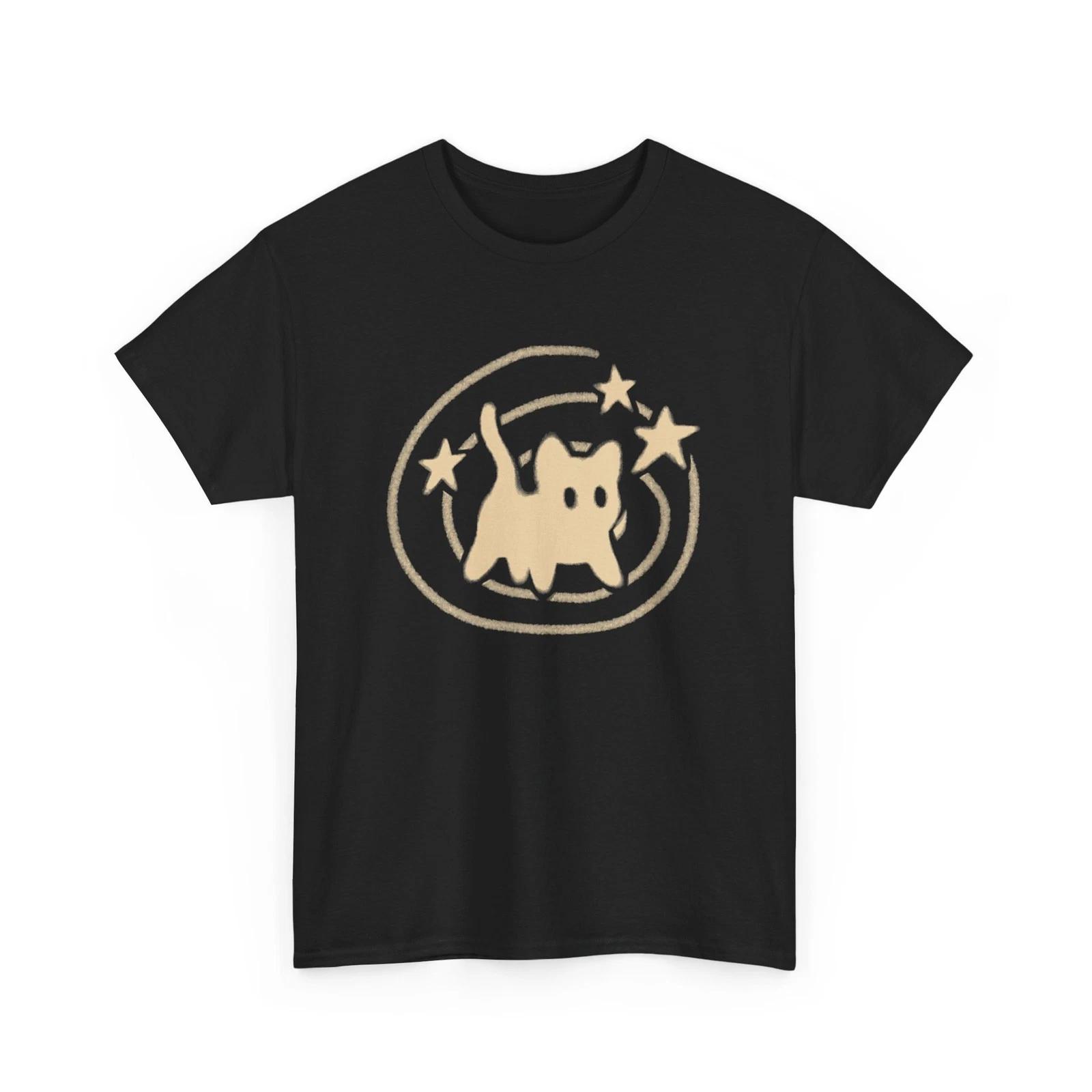 90s Y2K Scary Tomcat Cat is Scared under Starry Tail T shirt S