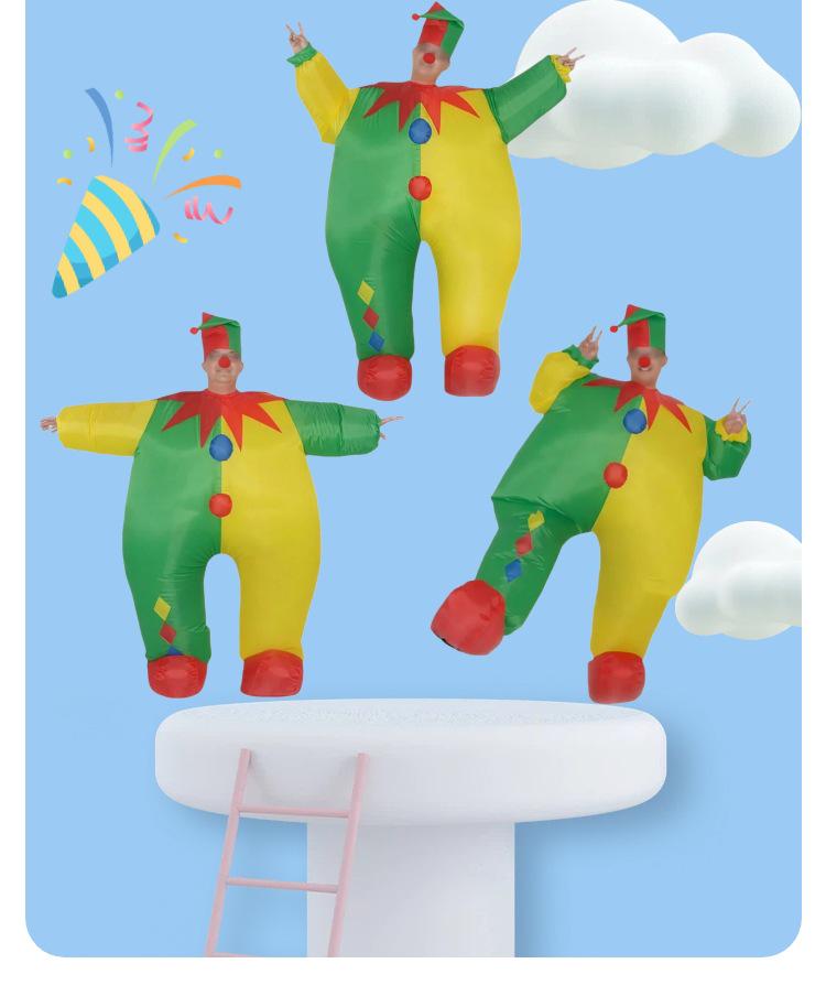 Funny Cartoon Clown Inflatable Costume for Halloween Party Performance