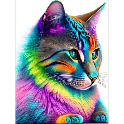 Diamond Painting DIY Kit Cat Picture Full Round Drill Mosaic Animal Paintings Embroidery Home Decor