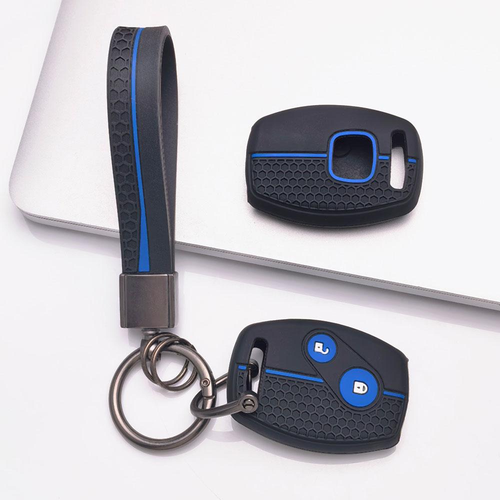 Soft Silicone Car Key Cover Keychain For Honda 7th 8th Gen Accord CRV Odyssey Fit City Civic And Classic Old Model Anti-Scratch Guard