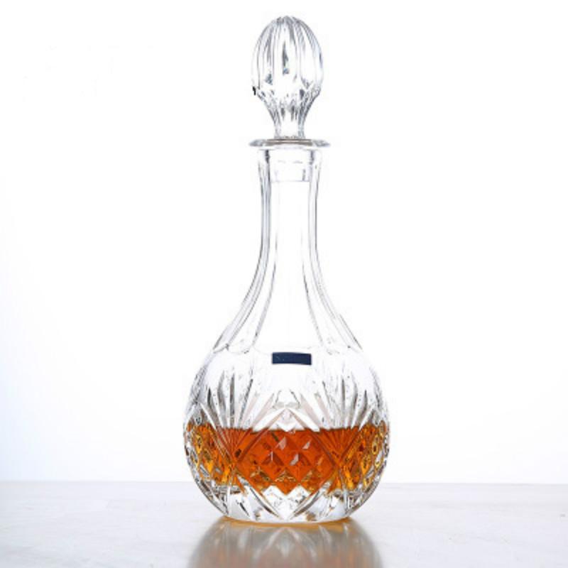 500-800Ml Elegant Whisky Wine Bottle Liquor Divider Thick Lead-Free Glass Wine Decanter Art Wine Set Distilled Beverage Pot