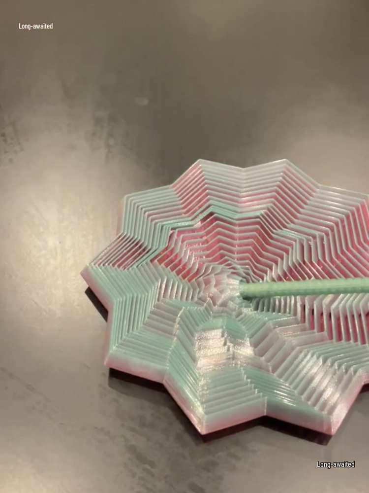 3D Radish Spiral Tower with Illusion Handle Decompression Toy