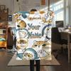 1PC Cat Donut Duo Custom Name Patterned Flannel Blanket Suitable For All Seasons For Home Decor Warmth And Comfort Gifts Holiday Present