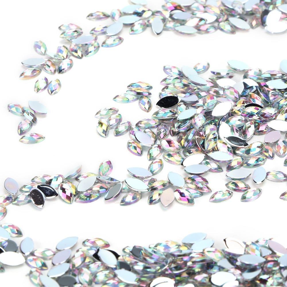 1000PCS AB Flatback Rhinestones Flatback Acrylic Rhinestones Clothing Decoration белый