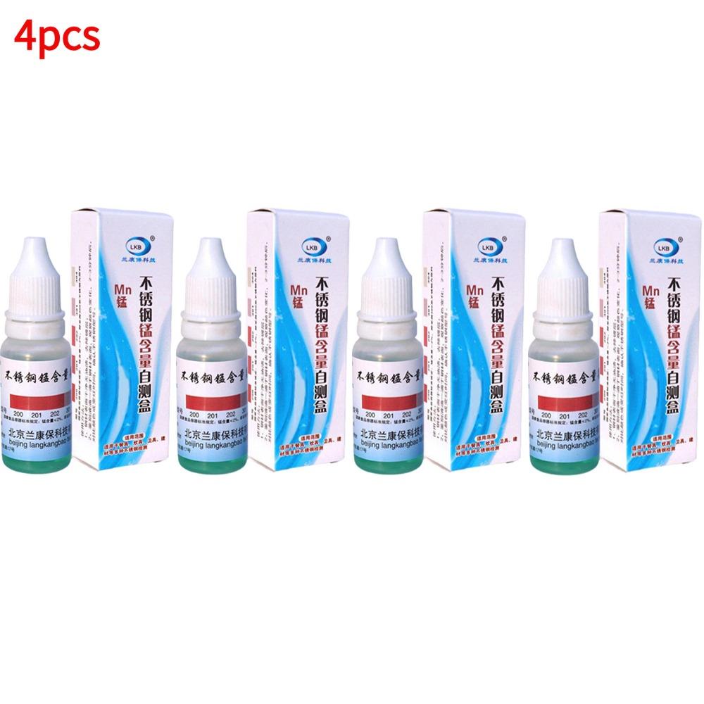 304 Stal Nierdzewna Wykrywanie Identyfikacja Cieczy Szybki Test Zawartości Manganu Płyn Eliksir Szybki odczynnik Analityczne Odczynniki