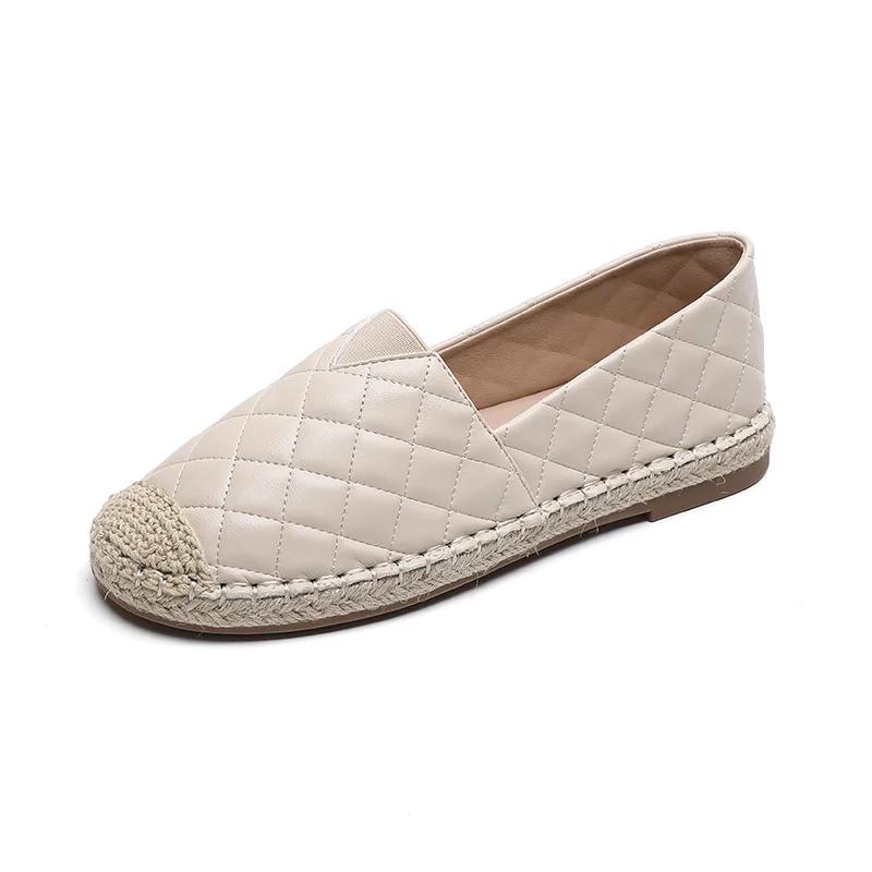 Fashion Spring Summer Fashion Flats Women Loafers Soft Comfortable Slip-on Shoes Flat Woman Casual White Shoes Plus Size 42 A45900