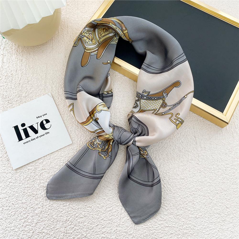 Decorație de modă Esarfă Bentita de păr Cravată Păr 70 Eșarfă pătrată mică Eșarfă de mătase Primăvară și toamnă femei Versatil Eșarfă mică Eșarfă profesională