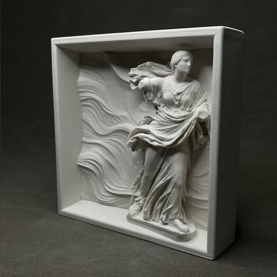 Goddess of Wind Plaster Statue Crafts Desk Decoration Ornaments Creative Goddess Characters Sculpture Room Aesthetic Decor