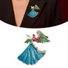 Unique Angel Brooch Pin with Sparkling Rhinestones Unique Angel Brooch Alloy Texture for Multifuntional Outfit Styling