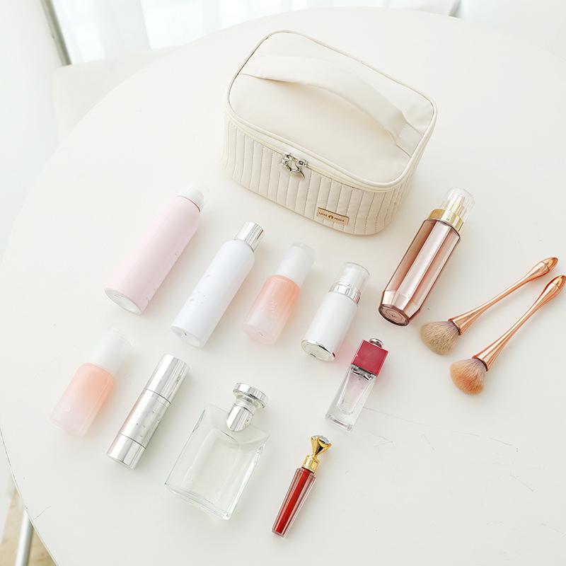Lovely Cosmetics Toiletries Storage Bag Cloth Zipper Handbag Women Makeup Bag