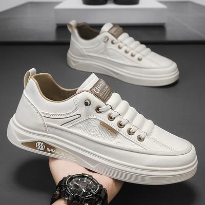 Men's Leather Shoes Fashion Sneakers Leather Car Walking Office Comfort Men's Non-slip Youth Shoes All Match Indoor Casual Shoes