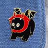 Fun Halloween Angel Pig Brooch Devil Decoration Accessories Badge