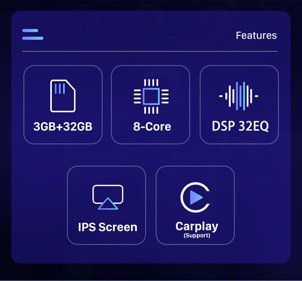 Bluetooth CarPlay Smart Navigation Radio for 2009-2012 Dodge RAM