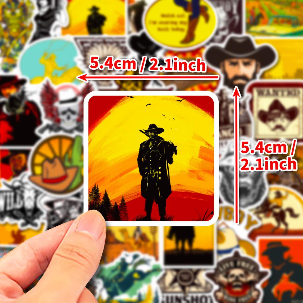 50 Western Elements Series Immediately Death Stickers Western Cowboy Personality Graffiti Wild