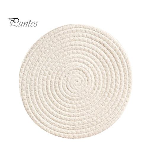 Soft Cotton Woven Coaster Set Heat Insulation Anti-Scald Water-absorbent Noise-reducing Cotton Cup Mat