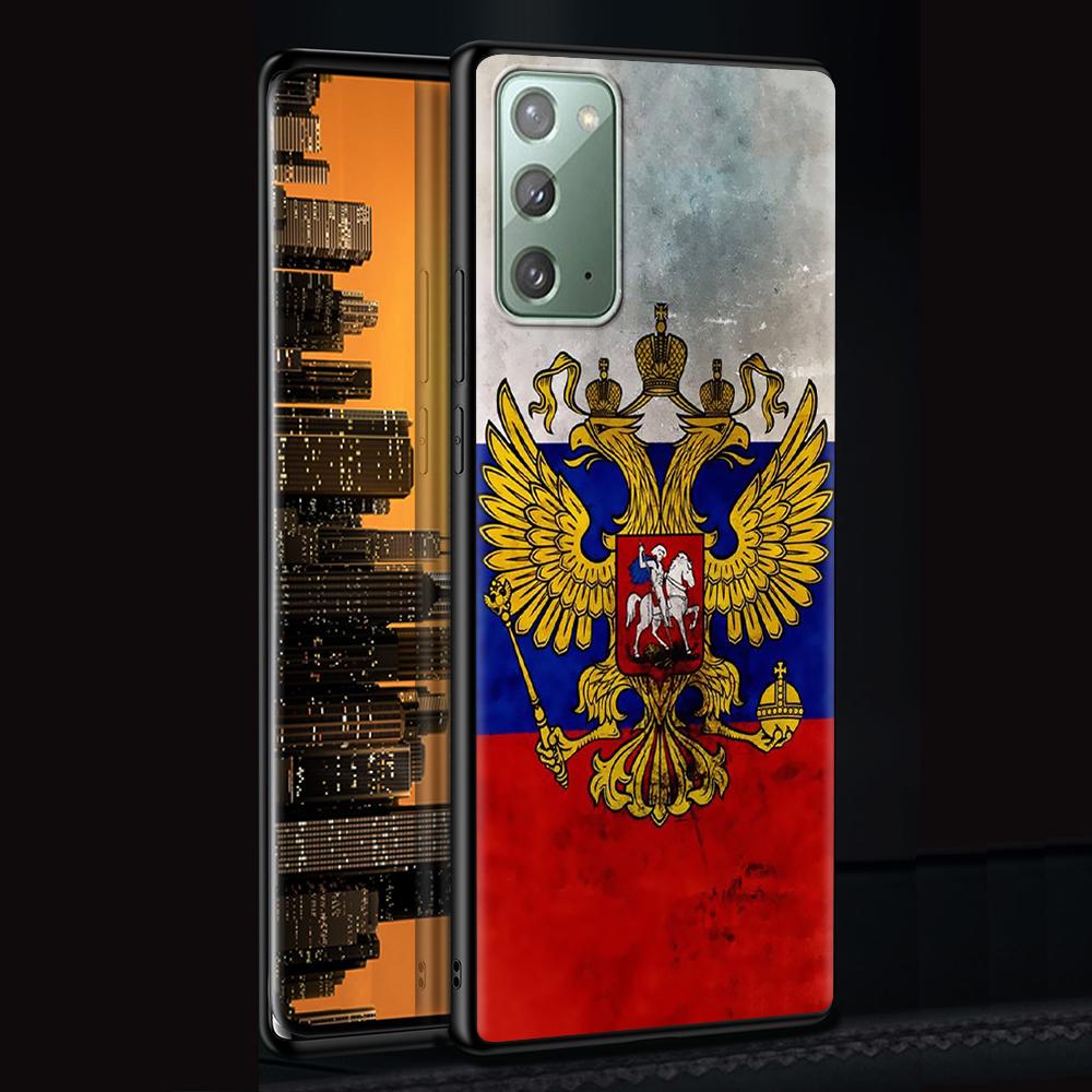 

Чехол с российским флагом для Samsung Galaxy Note 20 Ultra 10 9 8, силиконовый чехол M31 M30s M51 M31s M52 5G, мягкий черный чехол для телефона Samsung A12