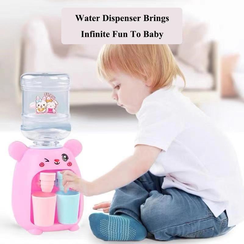 Kids Role Play Kitchen Toy Set 1PC Pretend Play Water Dispenser with Faucet - Mini Dollhouse Pink Learning for Girls