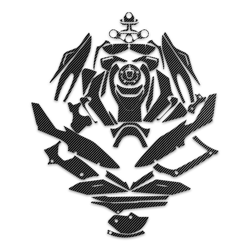 For 2025 CFMOTO 450SRS - Carbon Fiber Protection Sticker Anti-Scratch Stylish Residue-Free Motorcycle Decor
