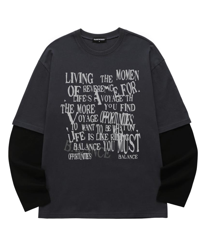 VANNWORKS Layered Balance Long Sleeve (Vvll0227) Charcoal/Black