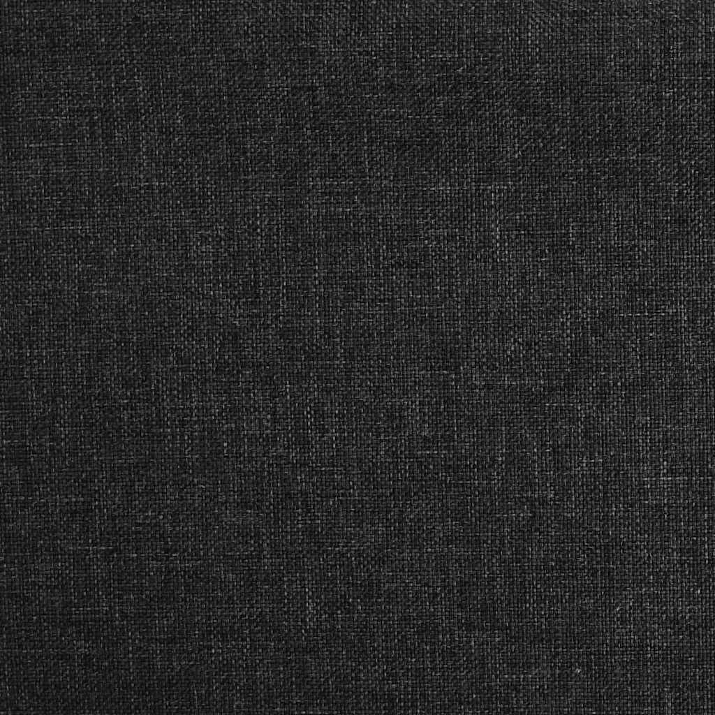 2 Seater Sofa Bed with 2 Cushions Black Fabric