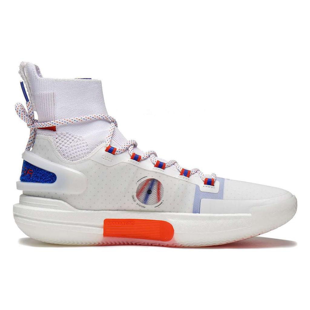 New LiNing Speed 9 Ultra Cushioning Anti Slip And Wear Resistant High Top Basketball Shoes Men's White ABAT013-2