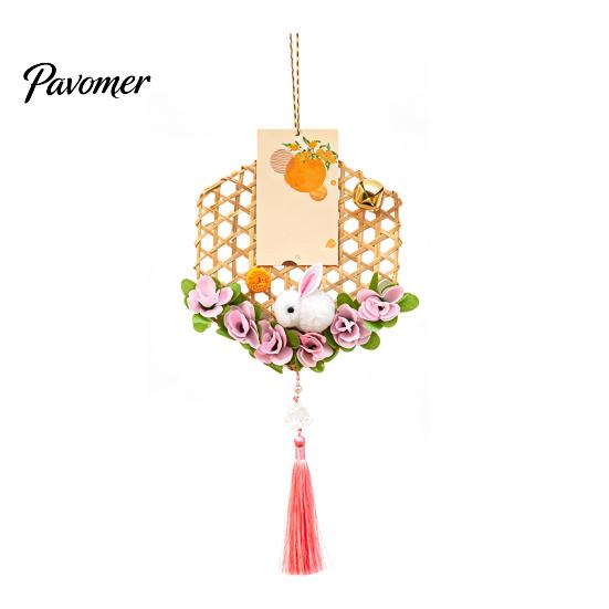 Nature Bamboo Weaving Ornaments Chinese New Year DIY Woven Lantern Making Kit for Kids Parent Child Activity Supplies Adults, Traditional Decorative