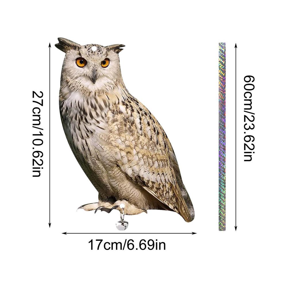 Owl Decoy Birds Deterrents Devices Fake Owl Decoy Reflective Bird Scarecrow Sculpture Fake Owl Decoy Reflective Bird Scarecrow жёлтый