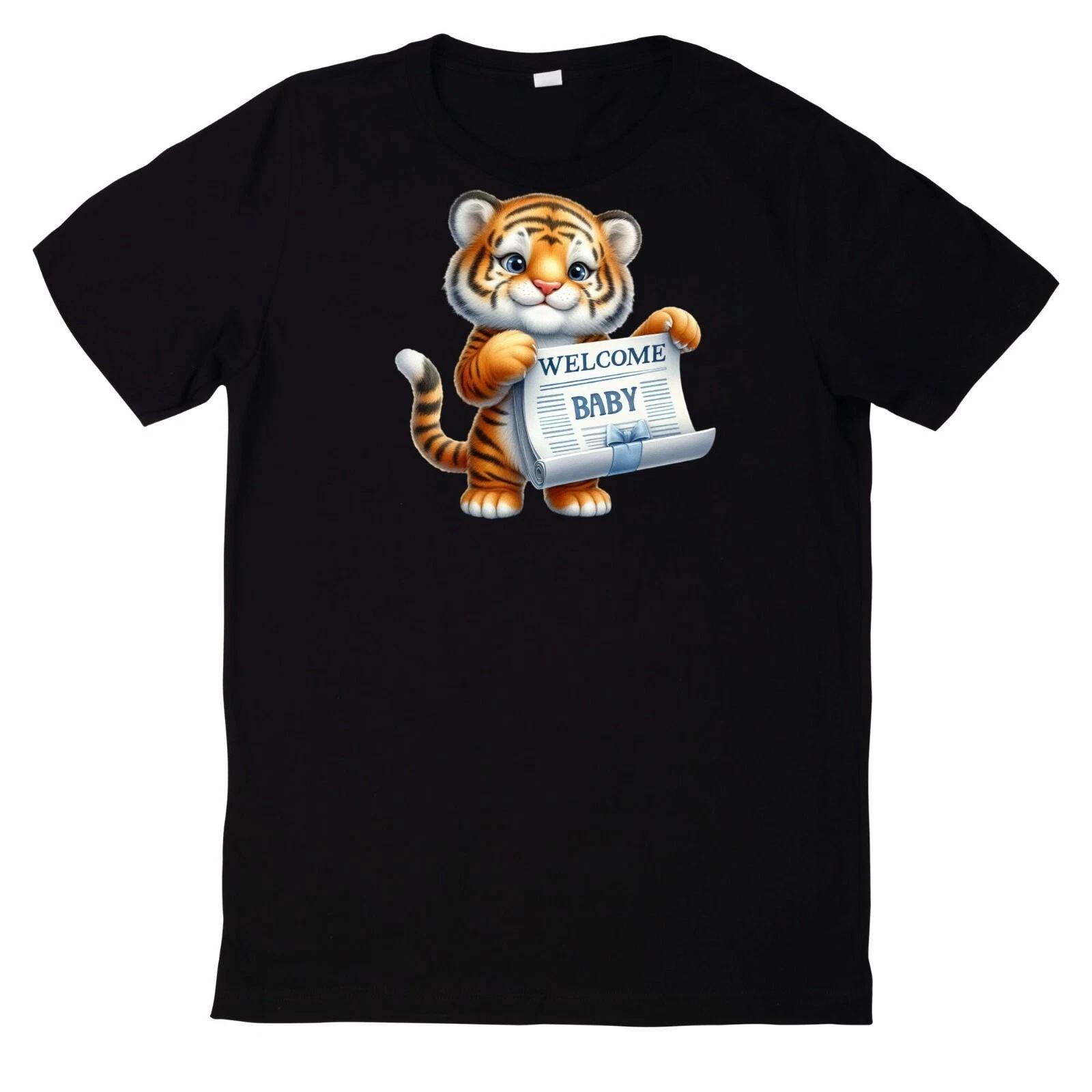 T-Shirt Willkommen Baby Lustiges Motiv Babyparty Baumwolle XS