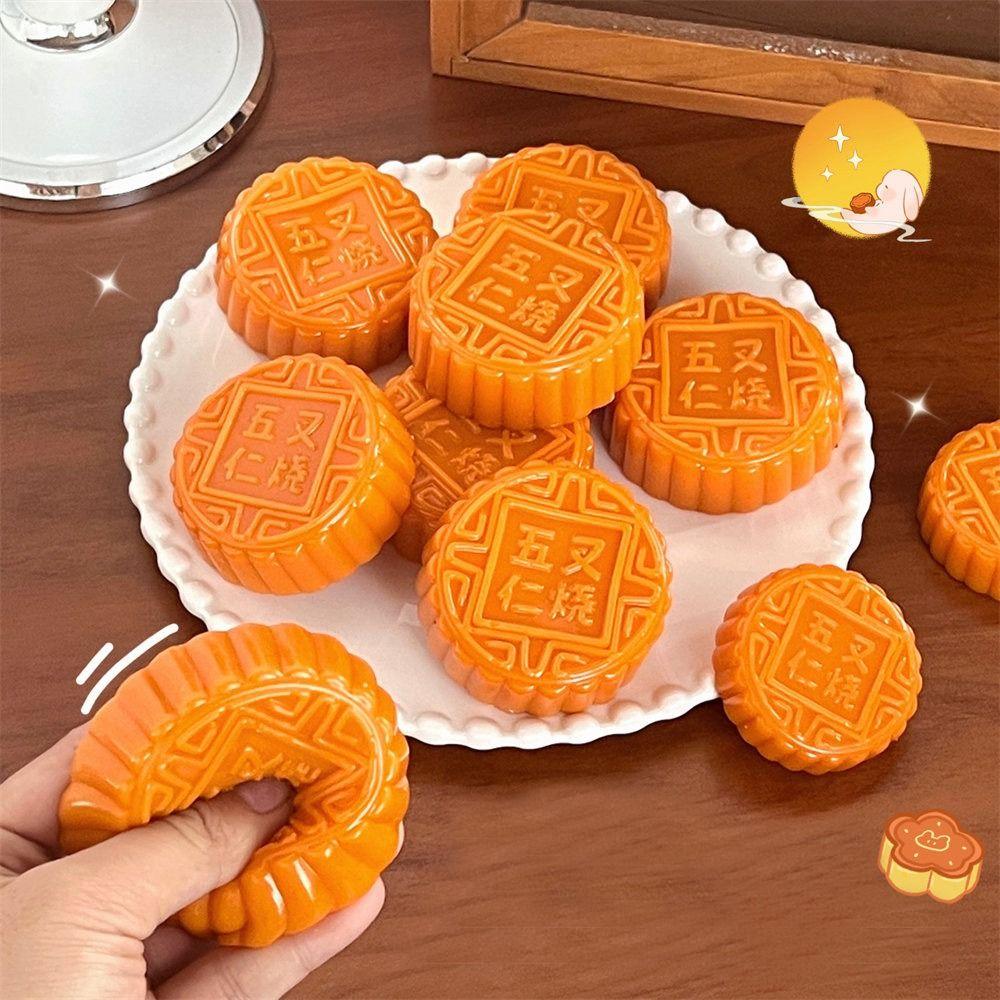 Simulated Food Mid-Autumn Festival Fidget Toys Moon Cake Squeeze Sensory Toys Adult