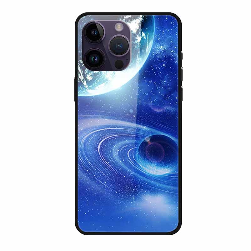 Glass Back Cover For iphone 16 Pro Max Phone Case Soft Bumper Hard Tempered Glass Case For iphone 15 Pro Max Case Funda Shell