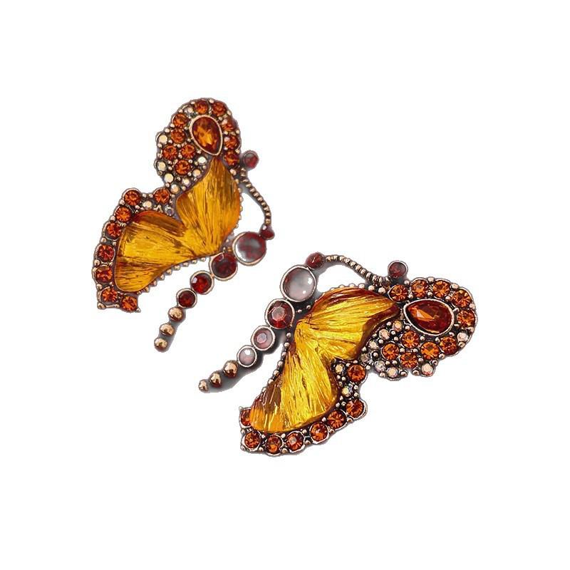 Pendientes de Carrillón de Viento de Perla y Cristal de Aguja Plateada Vintage