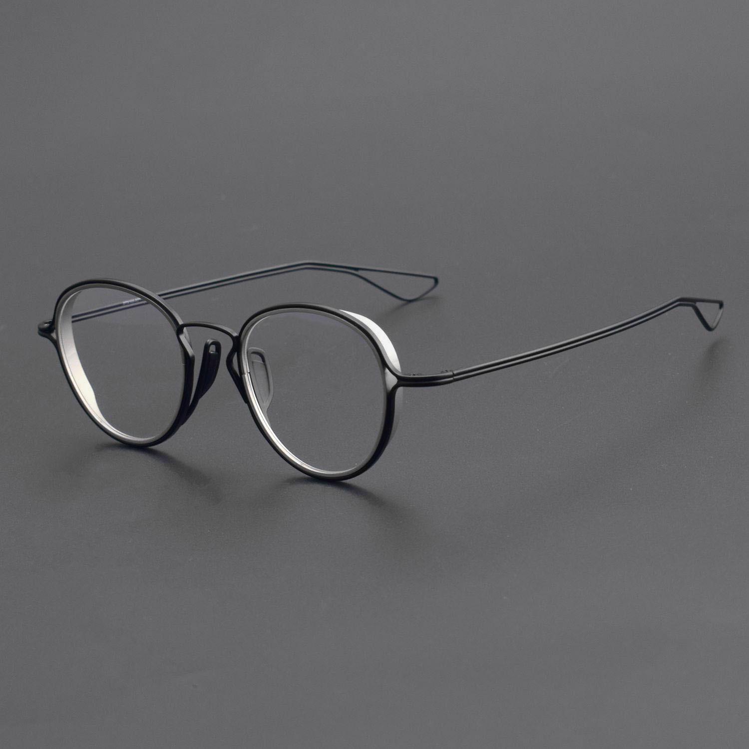 

Dita Pure Titanium Retro Oval Glasses Frame, Style DTX100 - Fashionable and Perfect for Myopia, Men’s Large Frame.