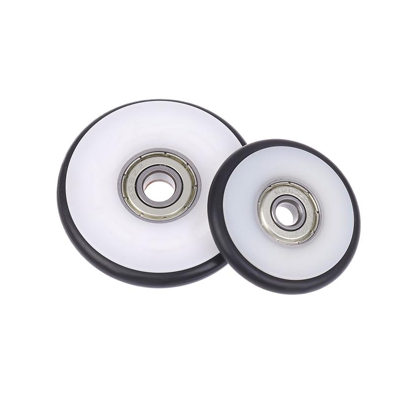 1 Piece Low Noisy Bearing Wheel O Ring Mute Elasticity Rubber Coated 625Z 695Z Roller Wheel Pulley Blackboard Fishing Tool