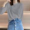 Women's Long Sleeve T-Shirt Crew Neck Thin Breathable Sun Protection Casual Loose Solid Color Top